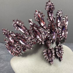 Pembe Diana Yüksek Taşlı Kına Gelin Tacı Ve İnce Mekikli Küpe Takımı-GELINTACI-884 Pembe Diana Yüksek Taşlı Kına Gelin Tacı Ve İnce Mekikli Küpe Takımı-GELINTACI-884