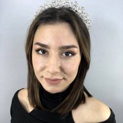 Gümüş Rengi Zeety Model Kına Ve Gelin Tacı-GELINTACI-89 Gümüş Rengi Zeety Model Kına Ve Gelin Tacı-GELINTACI-89