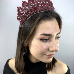 Kırmızı Angela Model Kına Ve Gelin Tacı-GELINTACI-92 Kırmızı Angela Model Kına Ve Gelin Tacı-GELINTACI-92