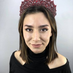 Kırmızı Angela Model Kına Ve Gelin Tacı-GELINTACI-92 Kırmızı Angela Model Kına Ve Gelin Tacı-GELINTACI-92