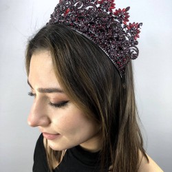Bordo Angela Model Kına Ve Gelin Tacı-GELINTACI-93 Bordo Angela Model Kına Ve Gelin Tacı-GELINTACI-93