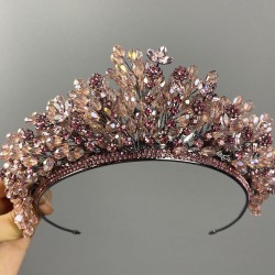 Pembe Boncuk İşlemeli Yoğun Akbahar Gelin Ve Kına Tacı-GELINTACI-976 Pembe Boncuk İşlemeli Yoğun Akbahar Gelin Ve Kına Tacı-GELINTACI-976