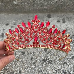 Grace Kırmızı Gold Taç – Işıltılı Taşlı Gelin Kına Tacı, Düğün Abiye Aksesuarı Modeli-GRACE-2 Grace Kırmızı Gold Taç – Işıltılı Taşlı Gelin Kına Tacı, Düğün Abiye Aksesuarı Modeli-GRACE-2