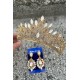 Grace Gold Gelin Tacı ve Geniş Mekik Küpe Seti – Taşlı Düğün Abiye Aksesuar-GRACE-22 Grace Gold Gelin Tacı ve Geniş Mekik Küpe Seti – Taşlı Düğün Abiye Aksesuar-GRACE-22