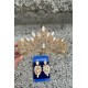 Grace Gold Gelin Tacı ve İnce Mekik Küpe Seti – Taşlı Düğün Abiye Aksesuar-GRACE-24 Grace Gold Gelin Tacı ve İnce Mekik Küpe Seti – Taşlı Düğün Abiye Aksesuar-GRACE-24