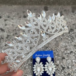 Grace Gümüş Gelin Tacı ve İnce Mekik Küpe Seti – Taşlı Düğün Abiye Aksesuar-GRACE-30 Grace Gümüş Gelin Tacı ve İnce Mekik Küpe Seti – Taşlı Düğün Abiye Aksesuar-GRACE-30