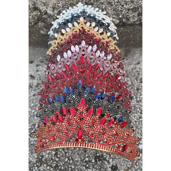 Grace Bordo Taç – Işıltılı Taşlı Gelin Kına Tacı, Düğün Abiye Aksesuarı Modeli-GRACE-5 Grace Bordo Taç – Işıltılı Taşlı Gelin Kına Tacı, Düğün Abiye Aksesuarı Modeli-GRACE-5