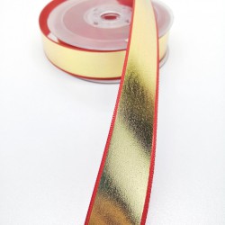 Sarı Kırmızı Detaylı Kurdele 2,5 cm 1 Metre-GRK-104