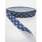 Lacivert Varak Desenli Grogren Kurdele 2,5 cm 1 Metre-GRK-113
