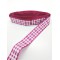 Fuşya Kare Desenli Tafta Kurdele 2,5 cm 1 Metre-GRK-115