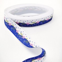 Çiçek Desenli Grogren Kurdele 2,5 cm 1 Metre-GRK-123