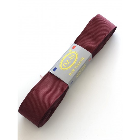 Bordo Grogren Kurdele 3 cm 10 mt-GRKC3-1000