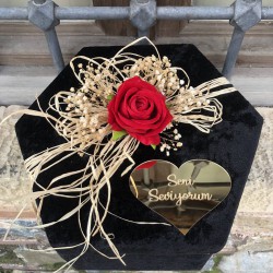 Sevgililer Günü Hediye Çiçek Kutusu Altıgen-HDY-100