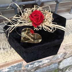 Sevgililer Günü Hediye Çiçek Kutusu Altıgen-HDY-100