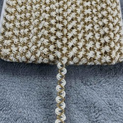 Zinnia Dekoratif Şerit &ndash; El İşi, Organizasyon ve S&uuml;sleme İ&ccedil;in 1 cm En 1 Metre-HG-DS-016