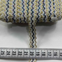 Tigridia Dekoratif Şerit &ndash; &Ccedil;ok Renkli Metalik Zigzag Detaylı 1 cm En 1 Metre-HG-DS-026