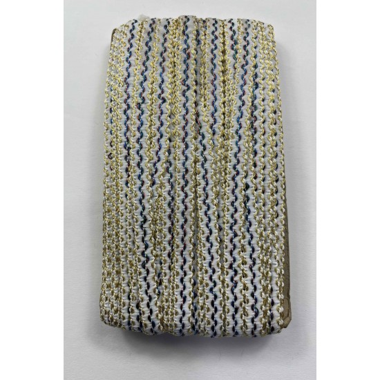 Tigridia Dekoratif Şerit &ndash; &Ccedil;ok Renkli Metalik Zigzag Detaylı 1 cm En 1 Metre-HG-DS-026