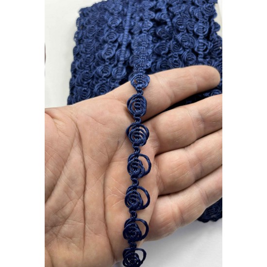 Lunaria &Ouml;rg&uuml; Şerit &ndash; 1 cm En &ndash; 1 Metre | El İşi Dekoratif &Ccedil;i&ccedil;ek Desenli Şerit-HG-DS-027