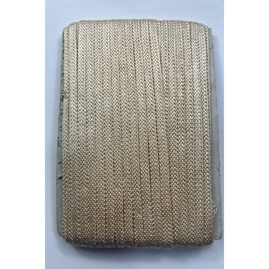 Calluna &Ouml;rg&uuml; Şerit &ndash; 1 cm En &ndash; 1 Metre | Krem Ton Doğal Dokulu Sık &Ouml;rg&uuml;-HG-DS-031