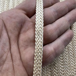 Calluna &Ouml;rg&uuml; Şerit &ndash; 1 cm En &ndash; 1 Metre | Krem Ton Doğal Dokulu Sık &Ouml;rg&uuml;-HG-DS-031