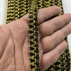 Dahlia Dekoratif Şerit &ndash; El İşi, Organizasyon ve S&uuml;sleme İ&ccedil;in 1 cm En 1 Metre-HG-DS-041