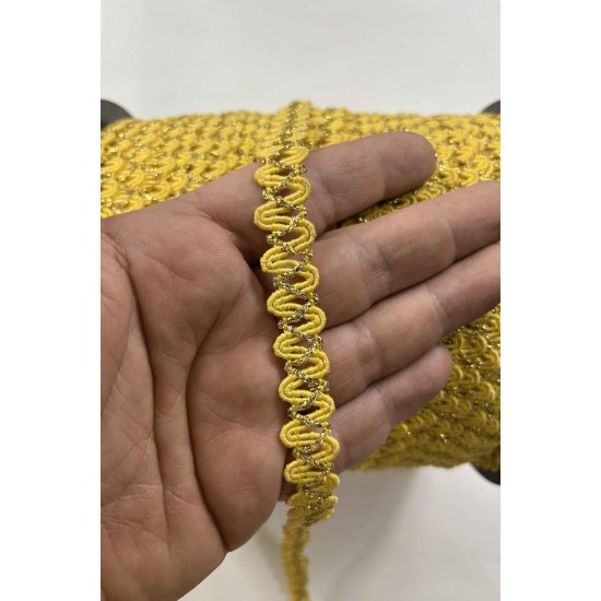 Gazania Dekoratif Şerit &ndash; El İşi, Organizasyon ve S&uuml;sleme İ&ccedil;in 1 cm En 1 Metre-HG-DS-046