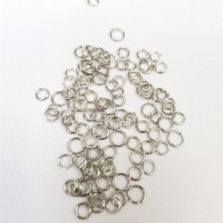 Gümüş Tesbih ve Metal Halka 4 mm-HLK-1005