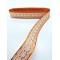 Turuncu Dantel Baskılı Grogren Kurdele 2,5 cm 1 Metre-HOBG-1022