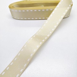 Cappicino Çizgi Baskılı Grogren Kurdele 2,5 cm 1 Metre-HOBG-1029
