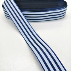 Mavi Beyaz Çizgili Tafta Kurdele 2,5 cm 1 Metre-HOBG-1043 Mavi Beyaz Çizgili Tafta Kurdele 2,5 cm 1 Metre-HOBG-1043