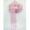 Koyu Pembe Saten Çizgili Şifon Kurdele 2,5 cm 1 Metre-HOBG-1050