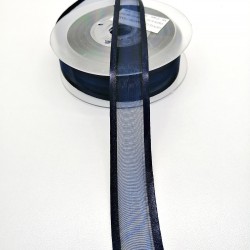 Lacivert Organze Saten Kurdele 2,5 cm 1 Metre-HOBG-1057 Lacivert Organze Saten Kurdele 2,5 cm 1 Metre-HOBG-1057