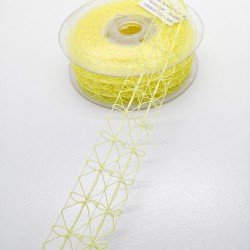 Sarı Dantel Tela Kurdele 4 cm 1 Metre-HOBG-1064