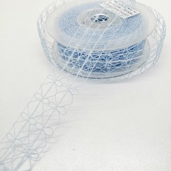 Bebe Mavi Dantel Tela Kurdele 4 cm 1 Metre-HOBG-1069