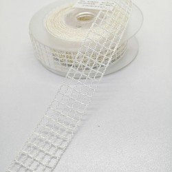 Beyaz File Kurdele 2,5 cm 1 Metre-HOBG-1071