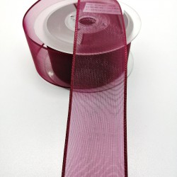 Mürdüm Şifon Kurdele 4 cm 1 Metre-HOBG-1108 Mürdüm Şifon Kurdele 4 cm 1 Metre-HOBG-1108