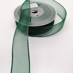 Koyu Yeşil Şifon Kurdele 2,5 cm 1 Metre-HOBG-1127 Koyu Yeşil Şifon Kurdele 2,5 cm 1 Metre-HOBG-1127