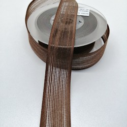 Kahverengi Keten Efektli Kurdele 2,5 cm 1 Metre-HOBG-1139 Kahverengi Keten Efektli Kurdele 2,5 cm 1 Metre-HOBG-1139