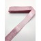 Pembe Yaprak Desenli Saten Kurdele 2,5 cm 1 Metre-HOBG-1149