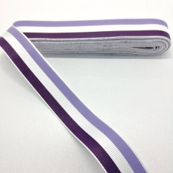 Renkli Çizgili Grogren Kurdele 2,5 cm 1 Metre-HOBG-1159