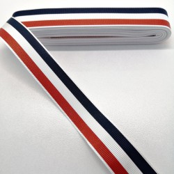 Renkli Çizgili Grogren Kurdele 2,5 cm 1 Metre-HOBG-1161