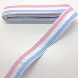 Renkli Çizgili Grogren Kurdele 2,5 cm 1 Metre-HOBG-1165