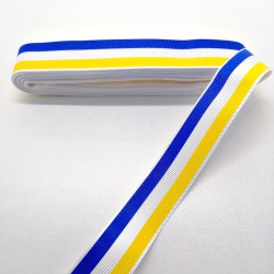 Renkli Çizgili Grogren Kurdele 2,5 cm 1 Metre-HOBG-1167