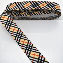 Çapraz Desenli Grogren Kurdele 2,5 cm 1 Metre-HOBG-1170