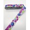Renkli Çiçek Desenli Grogren Kurdele 2,5 cm 1 Metre-HOBG-1185