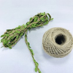 Hasır Jüt İp Yaprak Seti-HSET-12