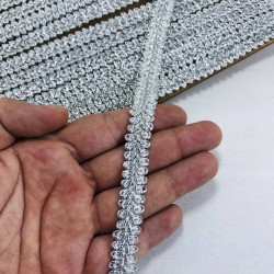 Simli Gümüş Dekoratif Şerit-HSET-24