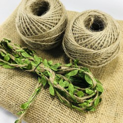 Çuval Kumaşı Yaprak Şerit Jüt İp Seti-HSET-5