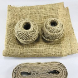 Jüt Kurdele Çuval Kumaşı Jüt İp Seti-HSET-6