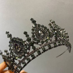 Antrasit Füme Marie Model Gelin Tacı-HYTAC-15 Antrasit Füme Marie Model Gelin Tacı-HYTAC-15